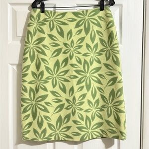 Boden Green Floral Pencil Skirt - Size 14L - NWOT